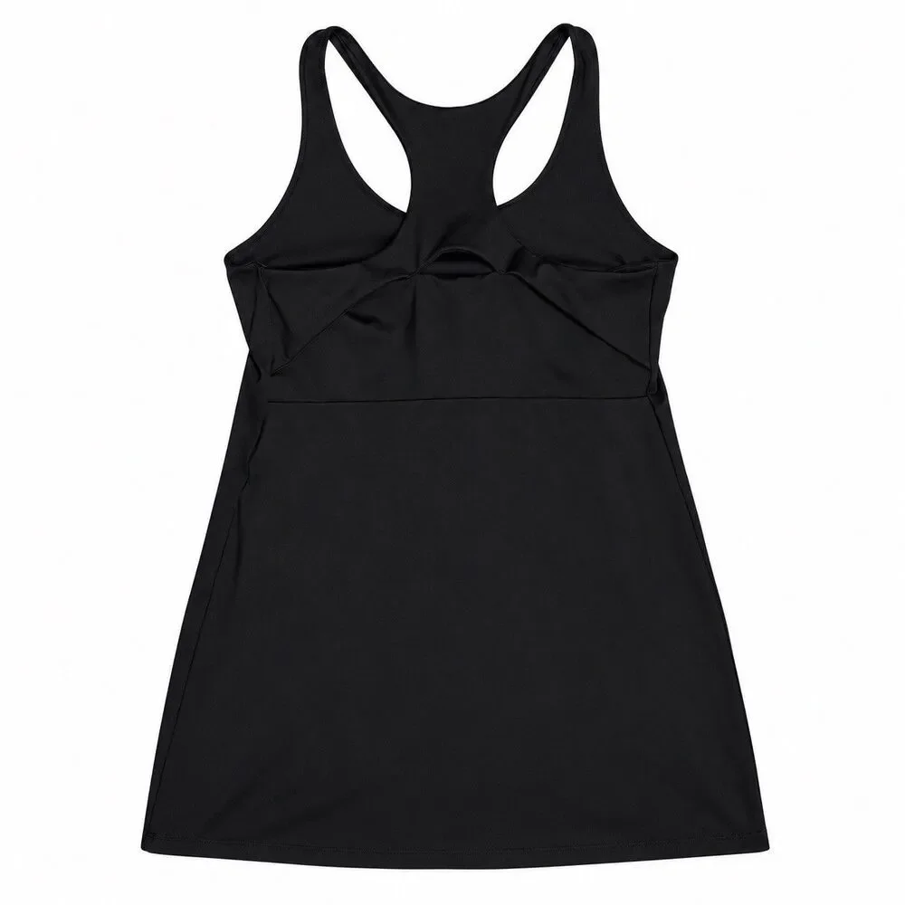 J.Crew Racerback Active Dress Small Black Built-In Shorts Tennis Athleisure